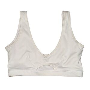 Outdoor Voices white scoop cutout bra women’s size medium
